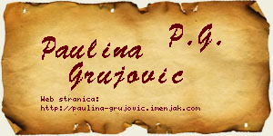 Paulina Grujović vizit kartica